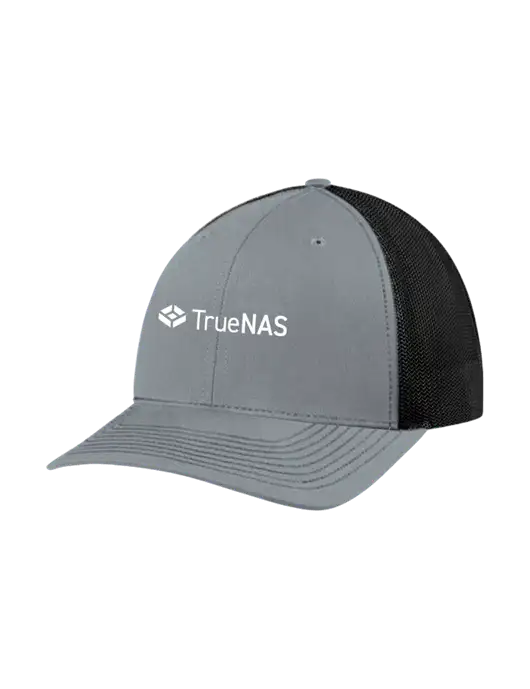 Richardson Adjustable Snapback Original 112 Trucker Cap Heather Grey w/Black Mesh w/TrueNAS Logo