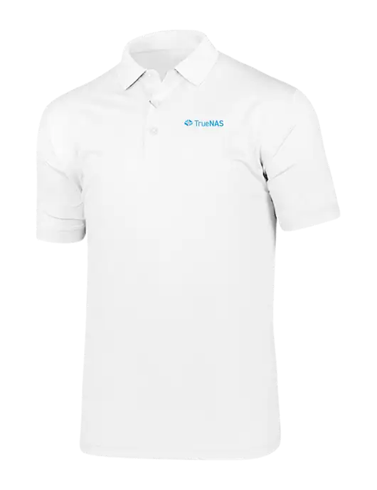 Callaway Vibrant Bright White Ventilated Polo w/TrueNAS Logo