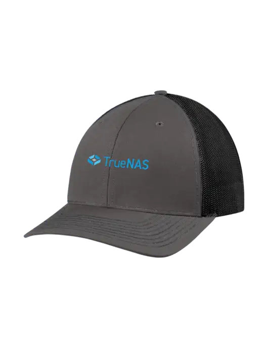 Richardson Adjustable Snapback Original 112 Trucker Cap Dark Grey w/Black Mesh w/TrueNAS Logo