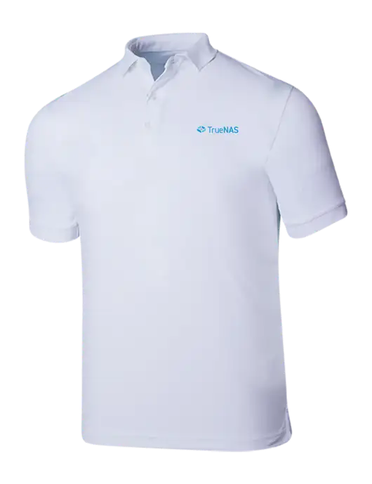 Callaway Ottoman Bright White Polo w/TrueNAS Logo