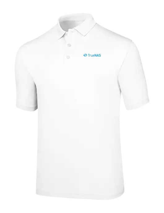 Callaway Opti-Dri White Chev Polo w/TrueNAS Logo