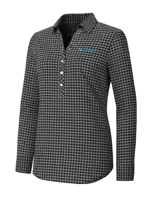 Womens Dark Grey/White City Stretch Shirt w/TrueNAS Logo