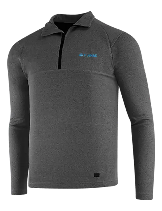 OGIO Dark Grey Heather Transition 1/4 Zip Pullover w/TrueNAS Logo