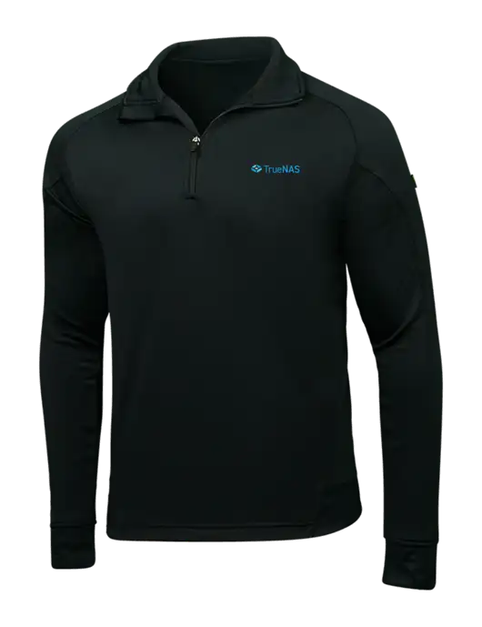 Black Tech Fleece 1/4 Zip Pullover w/TrueNAS Logo