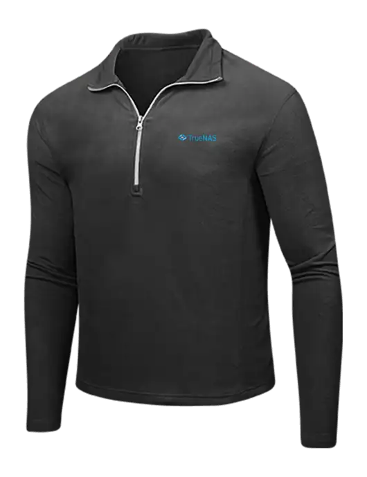 Black Microfleece 1/2 Zip Pullover w/TrueNAS Logo