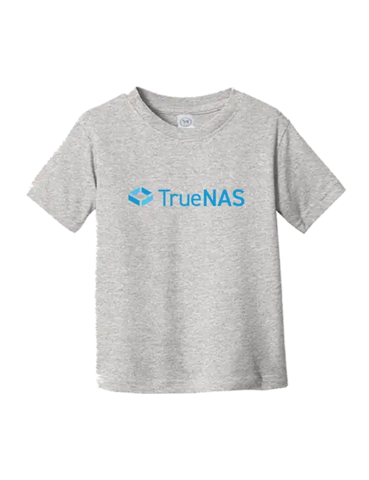 Rabbit Skins Light Grey Heather Toddler Fine Jersey Tee w/TrueNAS Logo