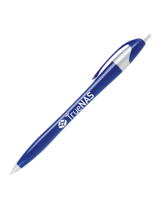 Novella Navy/Silver Corporate Pen- Blue Ink w/TrueNAS Logo