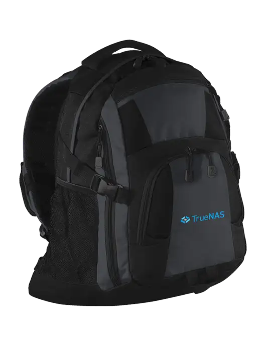 Urban Black/Grey/Black Laptop Backpack w/TrueNAS Logo