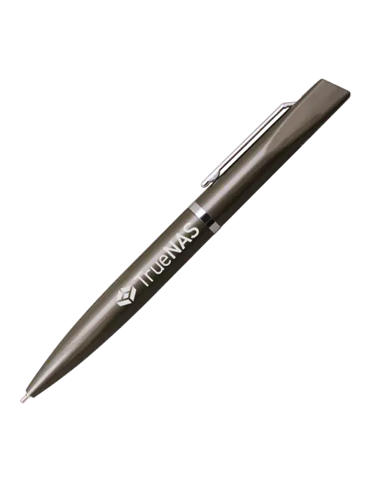 Santos Gunmetal Pen - Black Ink w/TrueNAS Logo