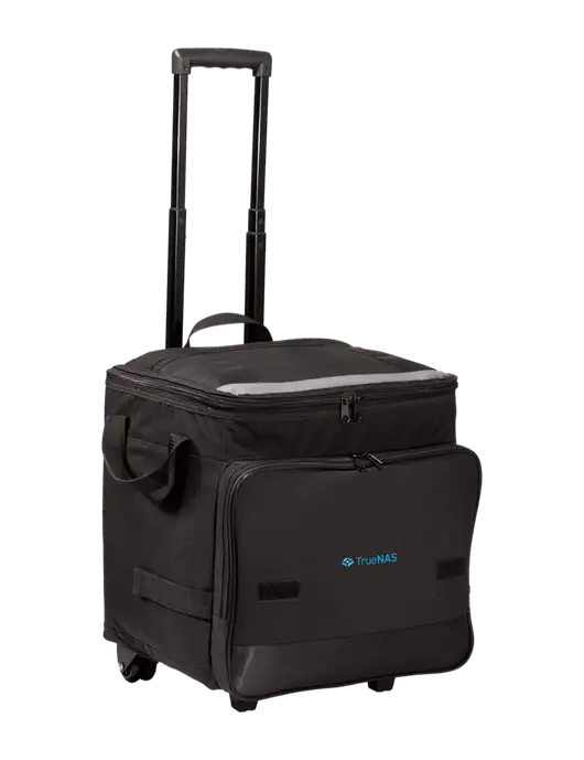 Black Rolling Cooler w/TrueNAS Logo