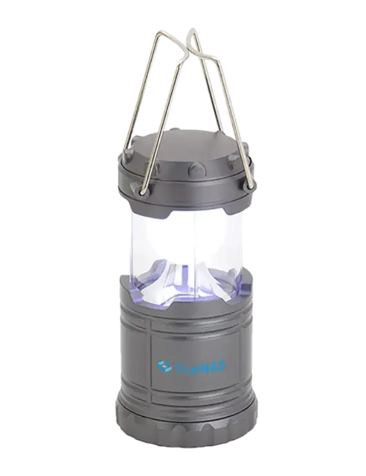Gunmetal Mini Retro Lantern w/TrueNAS Logo
