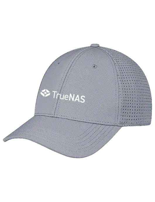 Grey Performance Stretchable Cap Hook & Loop w/TrueNAS Logo
