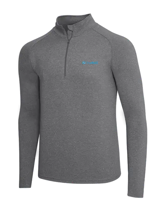Dark Grey Heather Sport Wick Stretch 1/4 Zip Pullover w/TrueNAS Logo