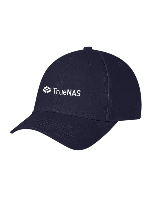Navy Structured Soft Snap Closure Hook & Loop Cap w/TrueNAS Logo