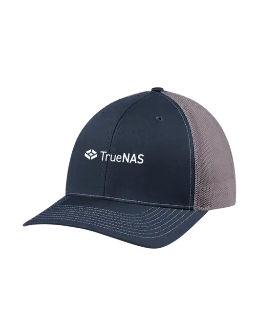 Richardson Adjustable Snapback Original 112 Trucker Cap Navy w/Charcoal Mesh w/TrueNAS Logo