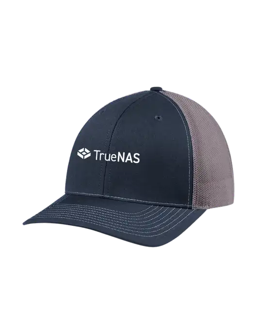 Richardson Adjustable Snapback Original 112 Trucker Cap Navy w/Charcoal Mesh w/TrueNAS Logo