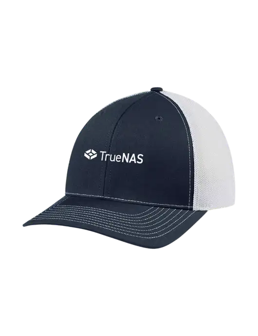 Richardson Adjustable Snapback Original 112 Trucker Cap Navy w/White Mesh w/TrueNAS Logo