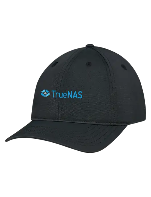 Black Nylon Twill Performance Cap w/TrueNAS Logo