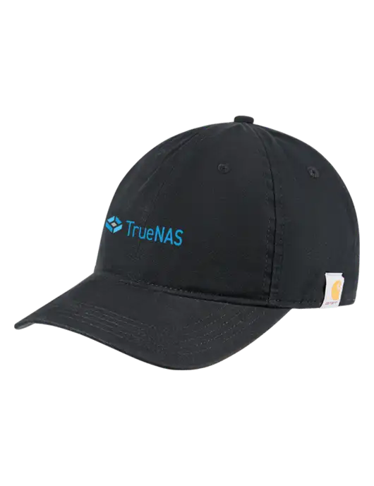 Carhartt Black Cotton Canvas Cap w/TrueNAS Logo