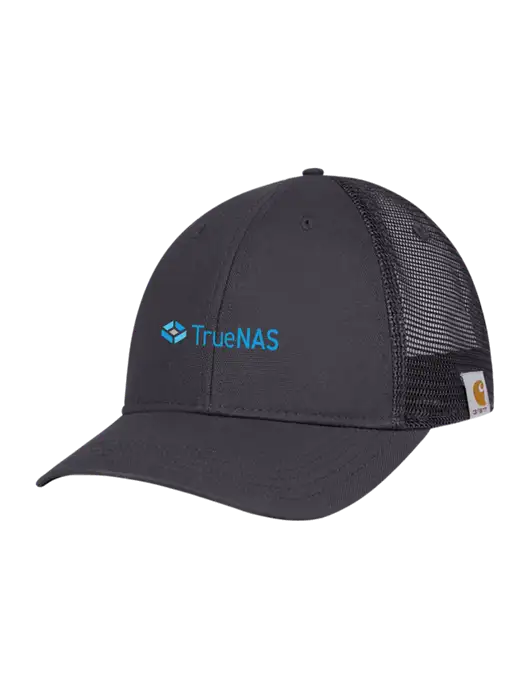 Carhartt Dark Grey Canvas Trucker Cap w/TrueNAS Logo