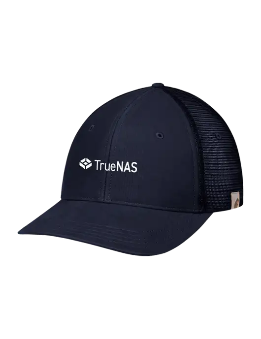 Carhartt Navy Canvas Trucker Cap w/TrueNAS Logo