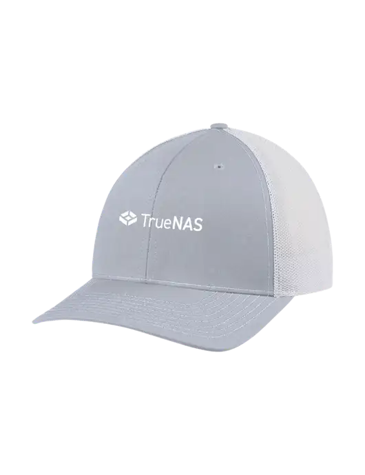 Richardson Adjustable Snapback Original 112 Trucker Cap Light Heather Grey w/White Mesh w/TrueNAS Logo