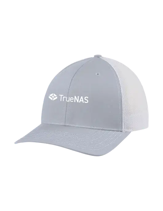 Richardson Adjustable Snapback Original 112 Trucker Cap Light Heather Grey w/White Mesh w/TrueNAS Logo