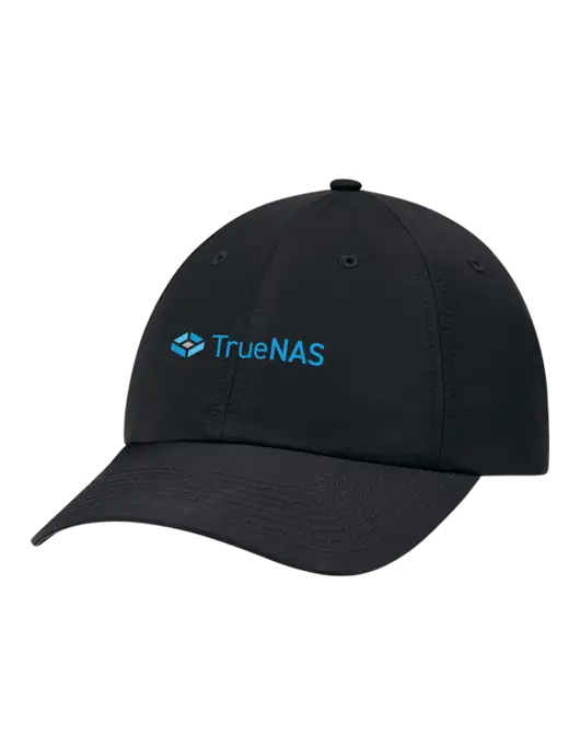 Richardson Relaxed Performance Lite Black Cap w/TrueNAS Logo