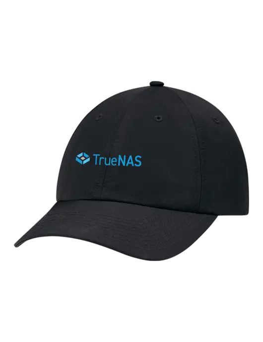 Richardson Relaxed Performance Lite Black Cap w/TrueNAS Logo