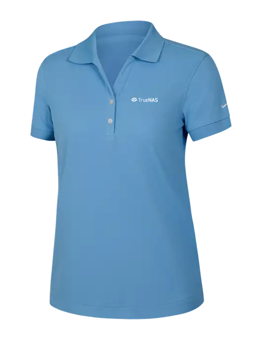 Nike Womens Dri-FIT Classic Light Blue Polo w/TrueNAS Logo
