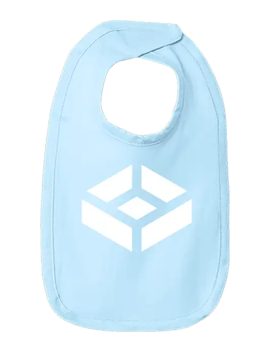 Rabbit Skins Light Blue Infant Premium Jersey Bib w/TrueNAS Logo Mark