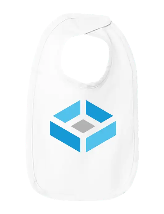 Rabbit Skins White Infant Premium Jersey Bib w/TrueNAS Logo Mark