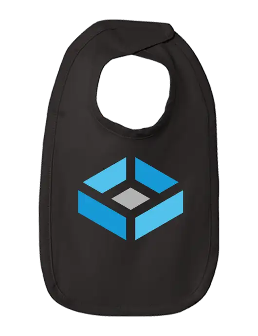 Rabbit Skins Black Infant Premium Jersey Bib w/TrueNAS Logo Mark